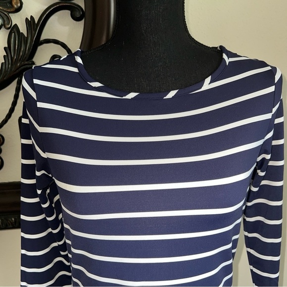 Southern Tide Women’s Soft Knit Striped Dress Crewneck 3/4 sleeves Navy White XS - Picture 6 of 16